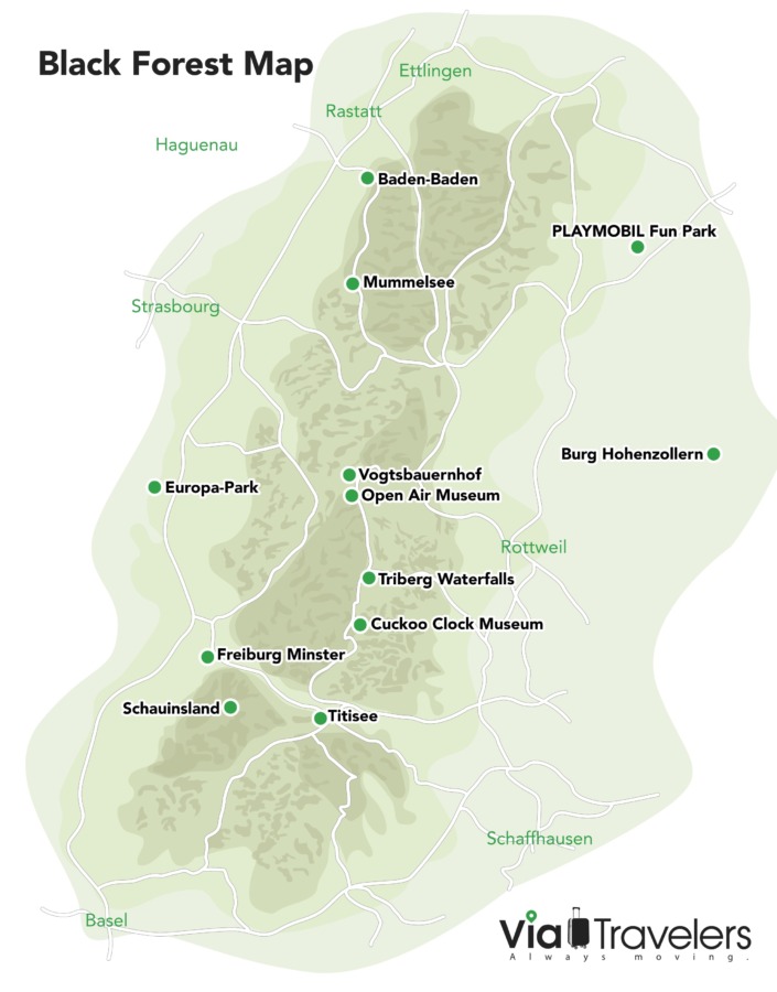 Map of the Black Forest, Germany