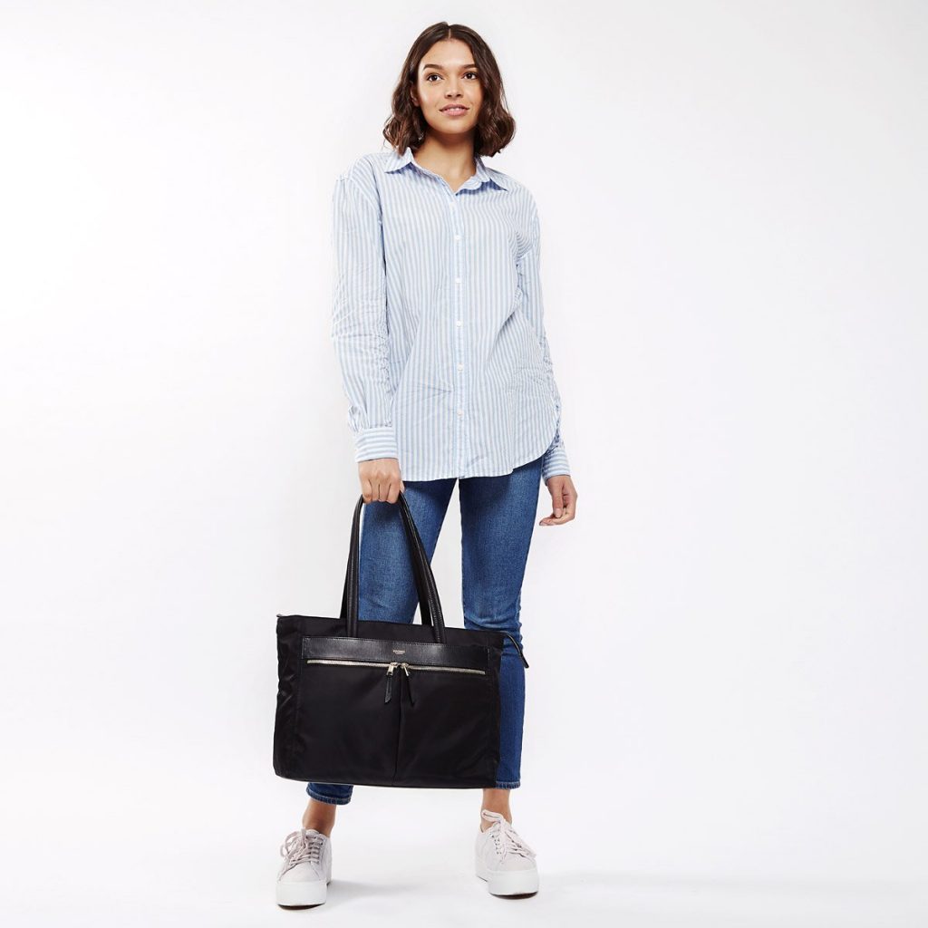 Model with Knomo Grosvenor Laptop Tote