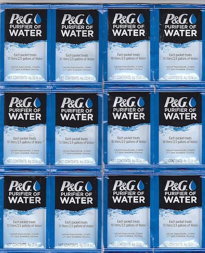 P&G Purifier of Water Portable Water Purifier Packets