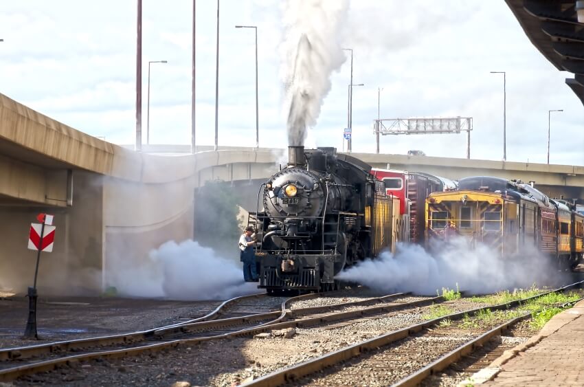 Smoke Coming From a Train in Duluth