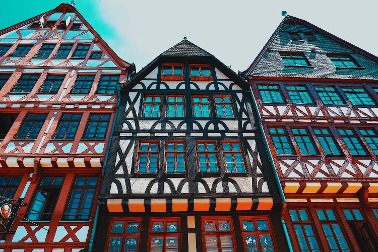 Old Timber Homes in Frankfurt Germany