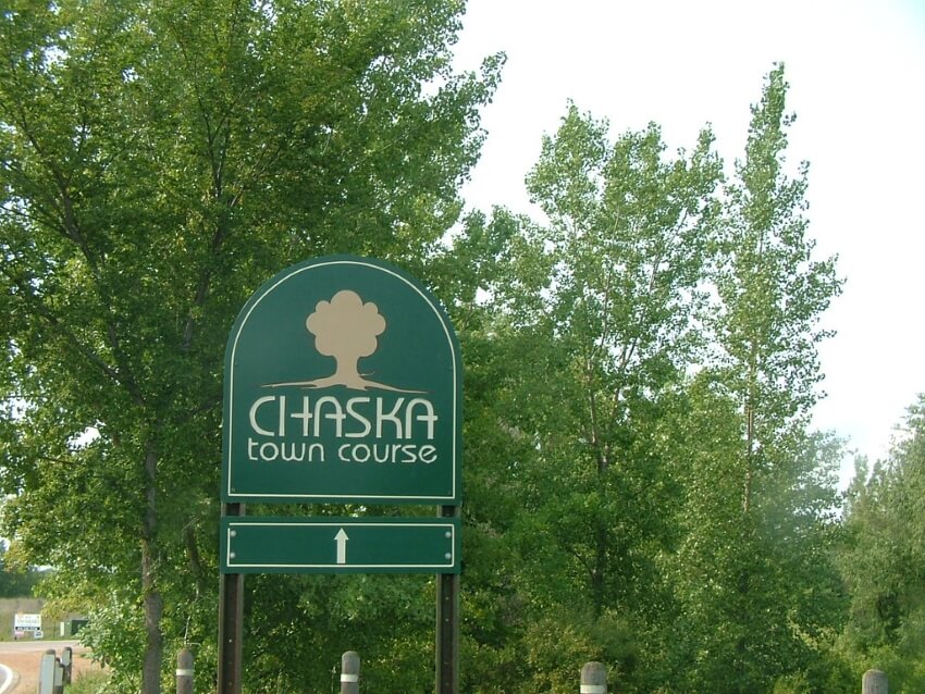 Chaska Town Course Sign