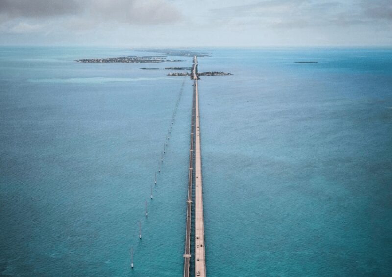 Aerial view of Seven Mile Bridge, Florida Keys