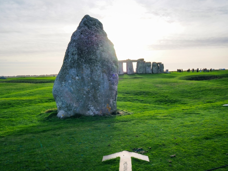 Spot of the Mid-Winter Solstice in Stonehenge