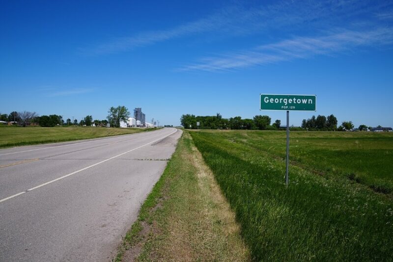 Road with a "Georgetown Sign" at Highway 75 