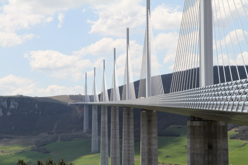 Millau Viaduct spanning the Tarn Valley in southern France