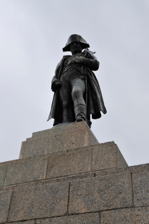 Bronze statue of Napoleon in the courtyard of Les Invalides
