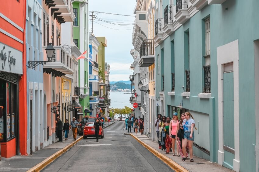 People Waking in Vibrant Street 