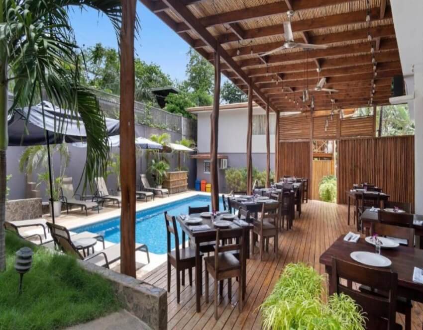 Chairs and Tables by the Pool