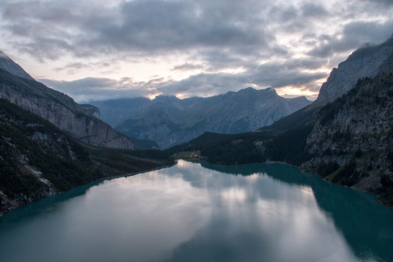 Mountains Surrounding the Oeschinen Lake