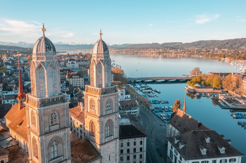 Cityscape in Zürich, Switzerland