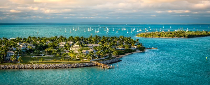 Sunset Key and Wisteria Island Aerial View