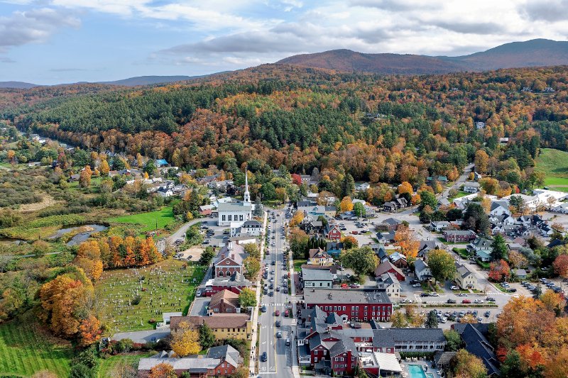 Stowe, Vermont Aerial View