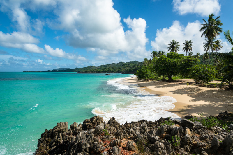 Beach in Las Galeras Dominican republic