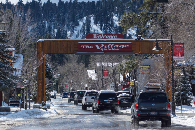 Big Bear Village SIgn at Pine Knot Blvd. Big Bear Lake