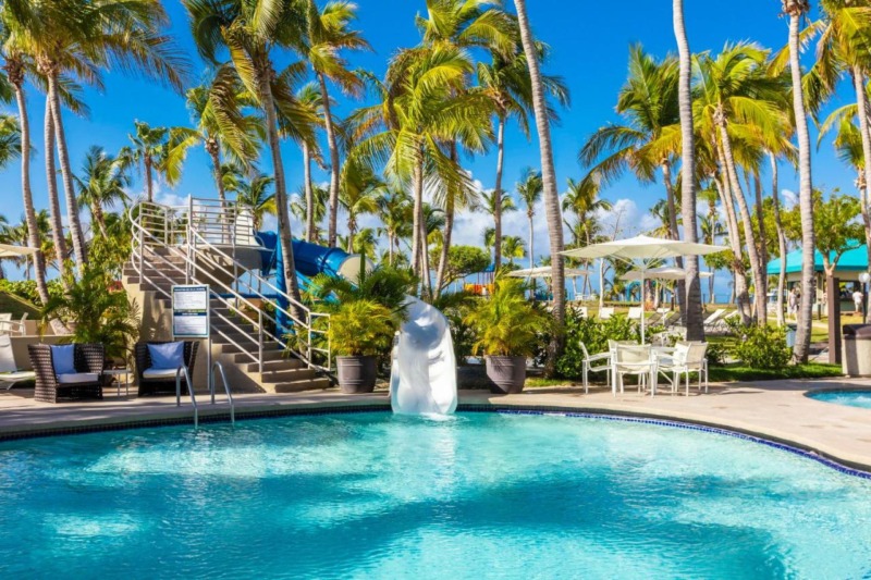 Waterslide at the Hilton Ponce Golf and Casino Resort