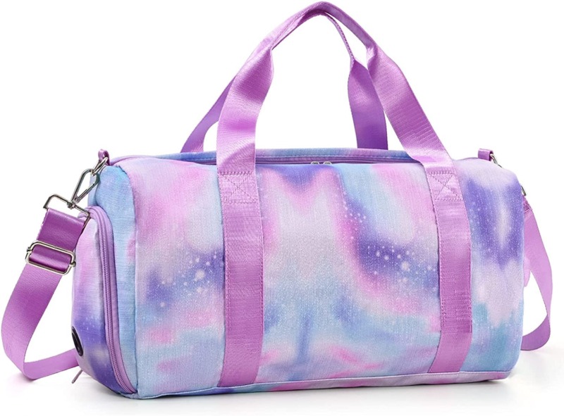 Blue, pink, and purple Rugici Overnight Bag