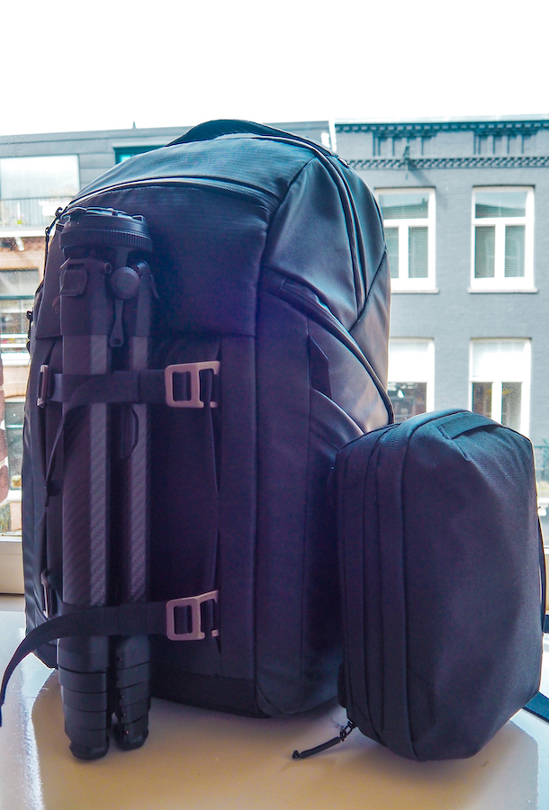 Travel Backpack, Tripod and Tech Pouch