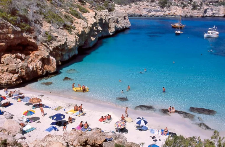 Caló des Moro Beach Ibiza Cliffs