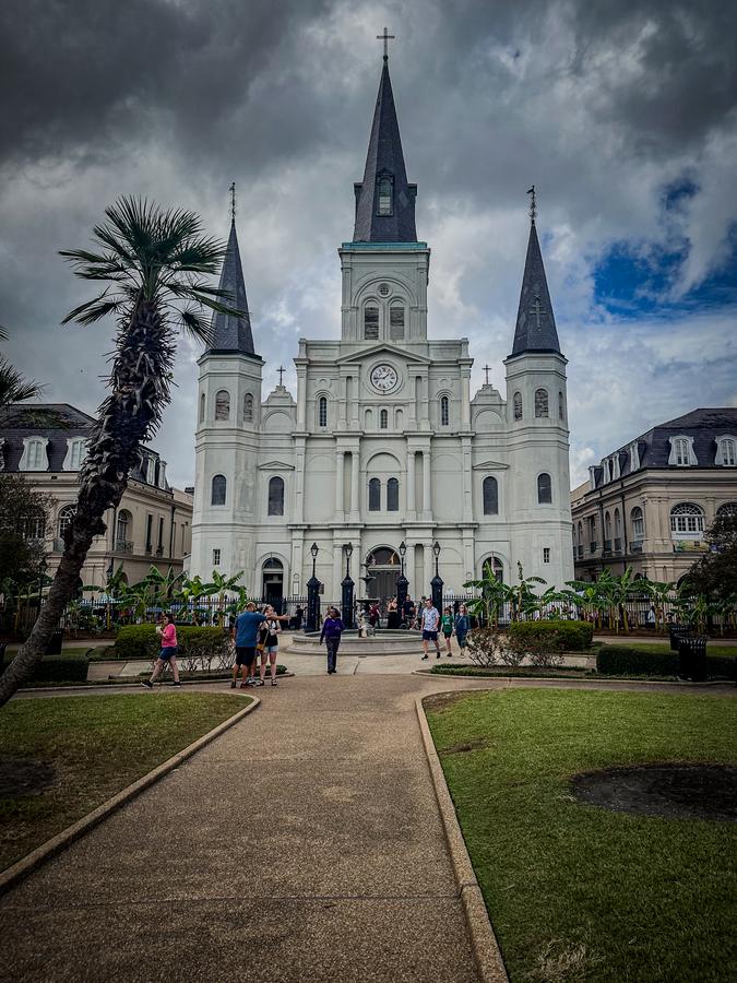 St. Louis Cathedral behind Jackson Square in New Orleans