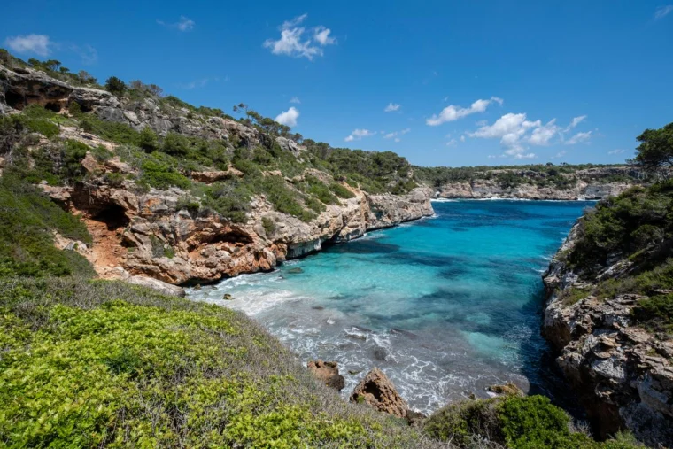 Turquoise Waters at Caló des Moro Beach