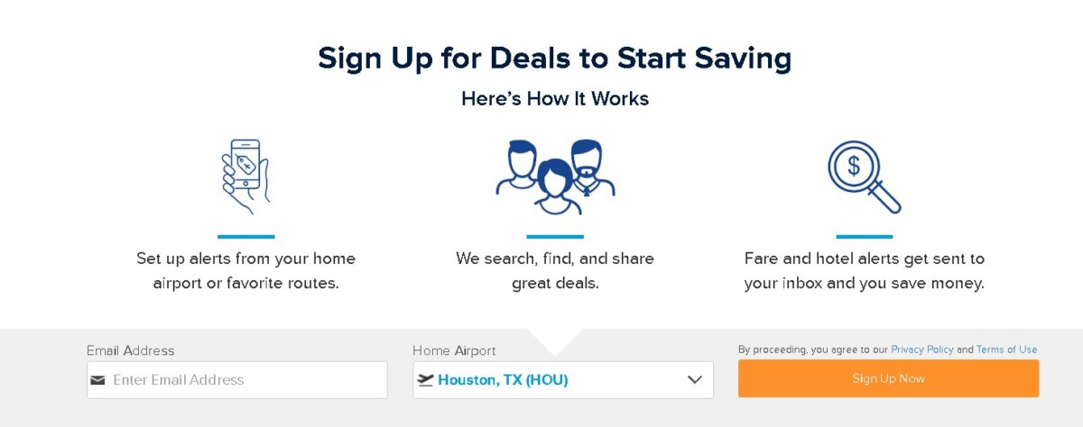 Sign Up in Airfarewatchdog