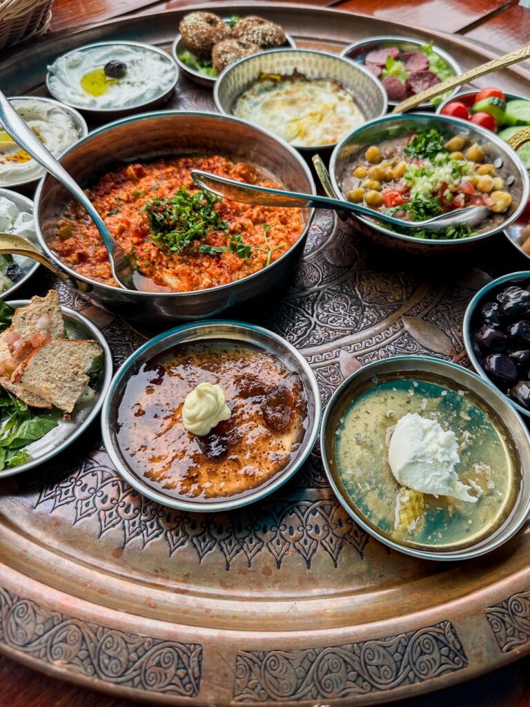 Turkish and Lebanese brunch spread at ZouZou Dubai