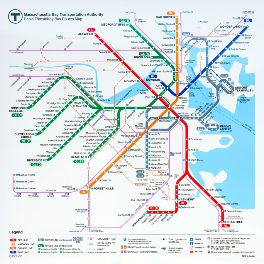 Massachusetts Bay Transportation Authority Map