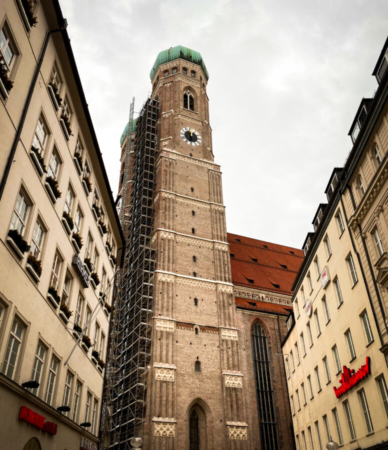 Domes of Frauenkirche, one of the most famous landmarks in Munich