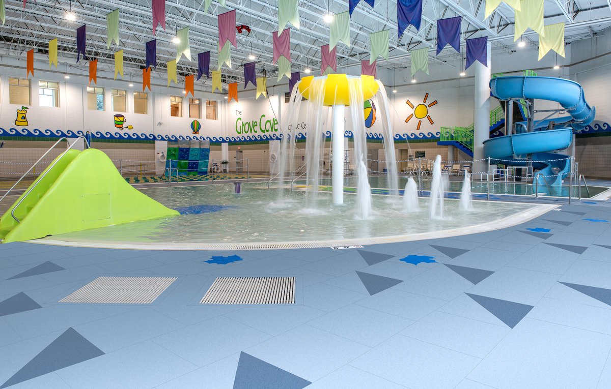 Pool area at Grove Cove Aquatic Center