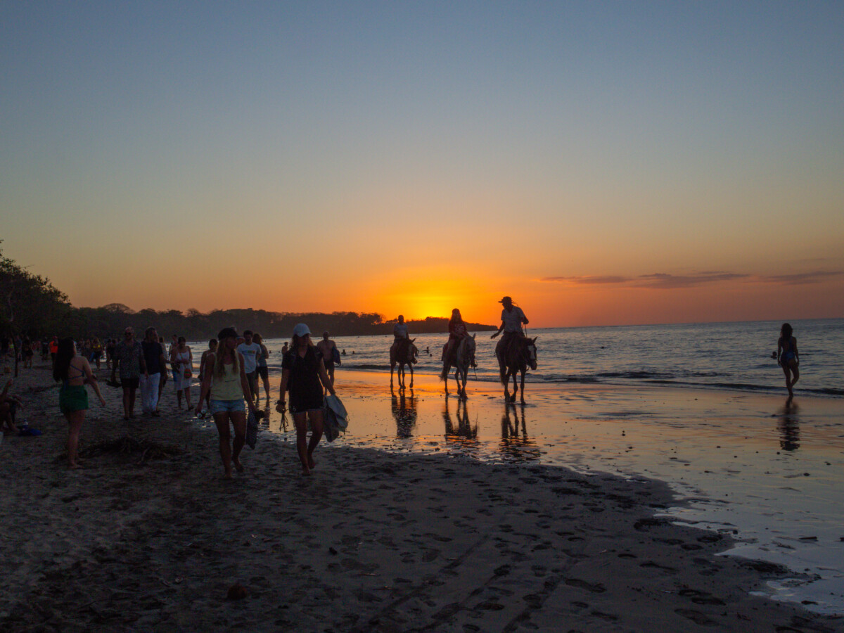 Sunset Horseback Riding on the Beach in Tamarindo