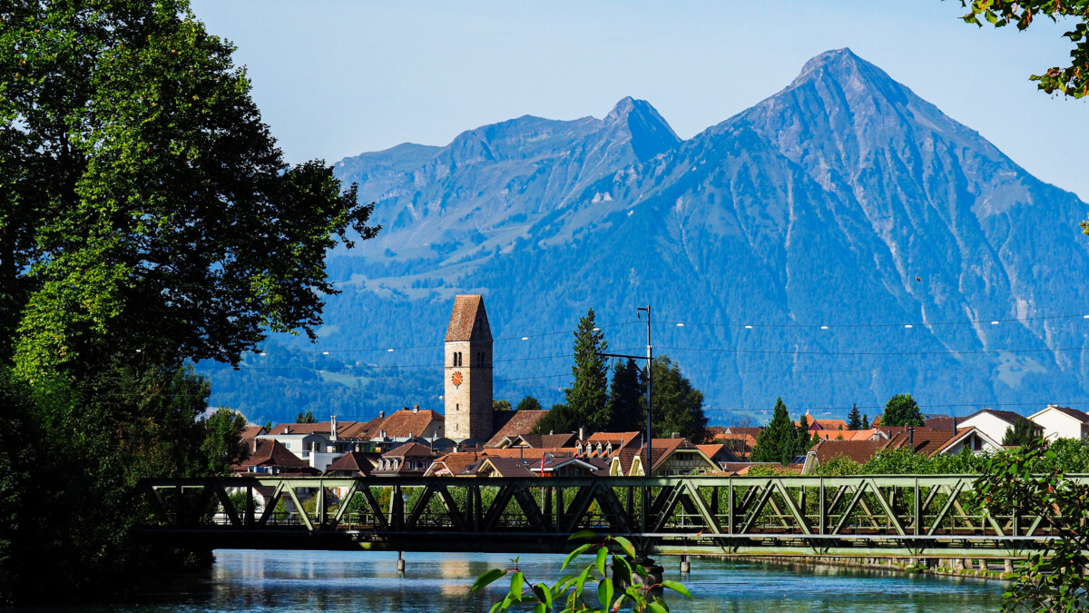 Town of Interlaken, one of the best places to vist in Switzerland