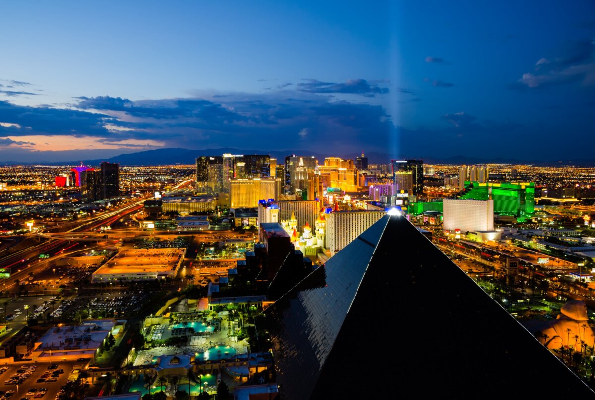 Las Vegas skyline at night