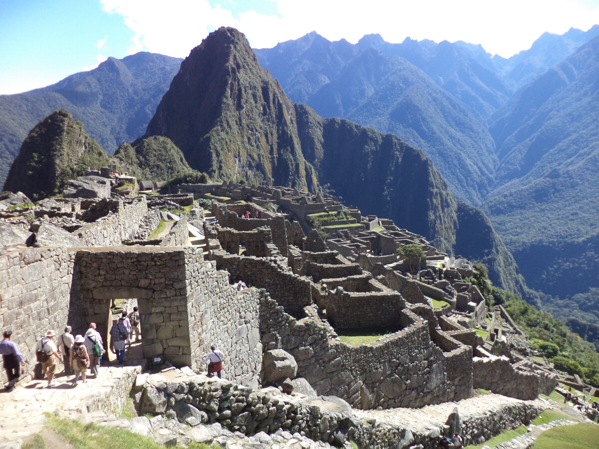 Hikers Going to Machu Picchu Citadel