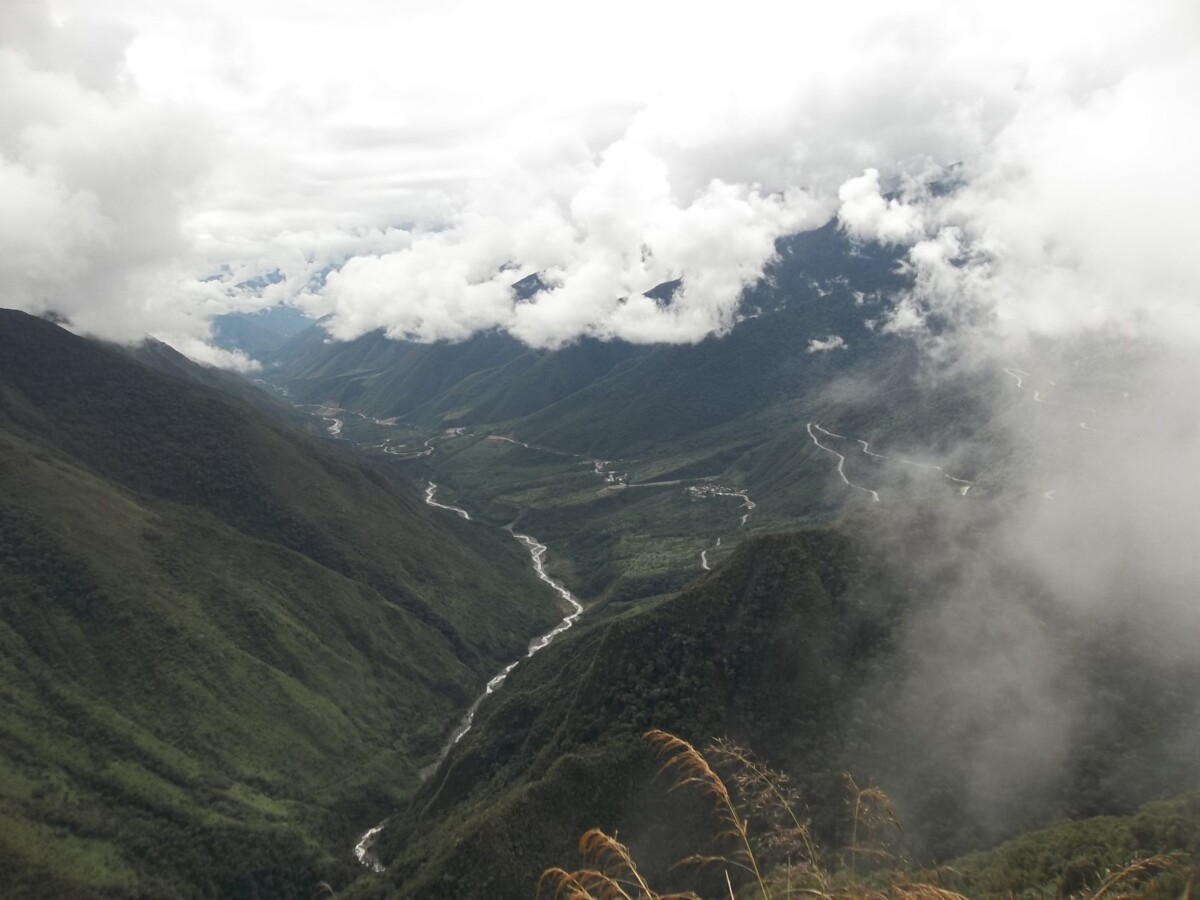 Aerial view of Mountain Range in Machu Picchu