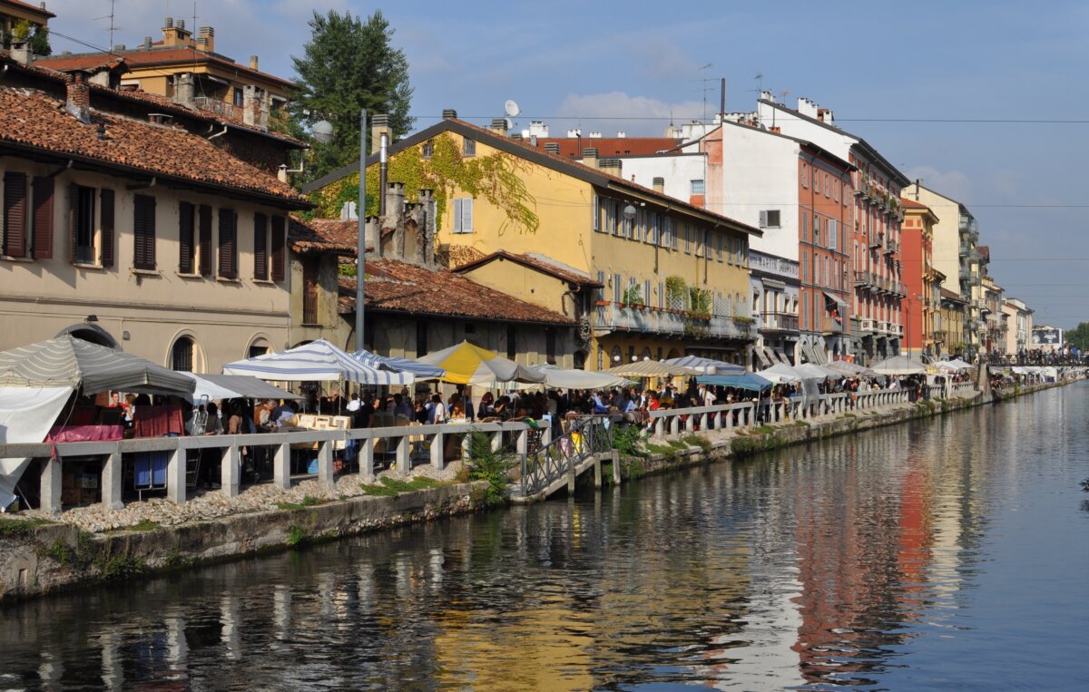 Mercato Dei Navigli in Milan, Italy
