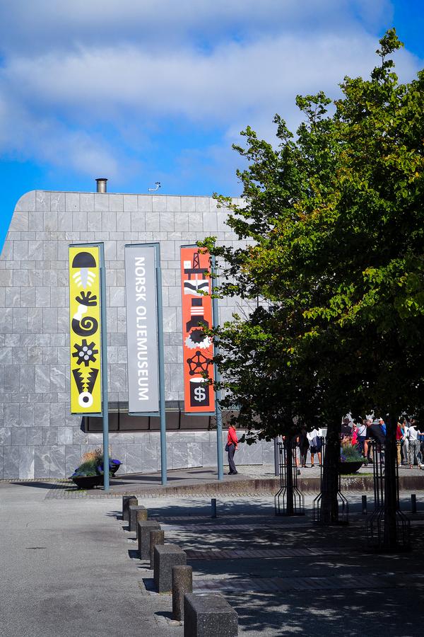 Norwegian Petroleum Museum in Stavanger, Norway with modern architecture and vibrant exhibits