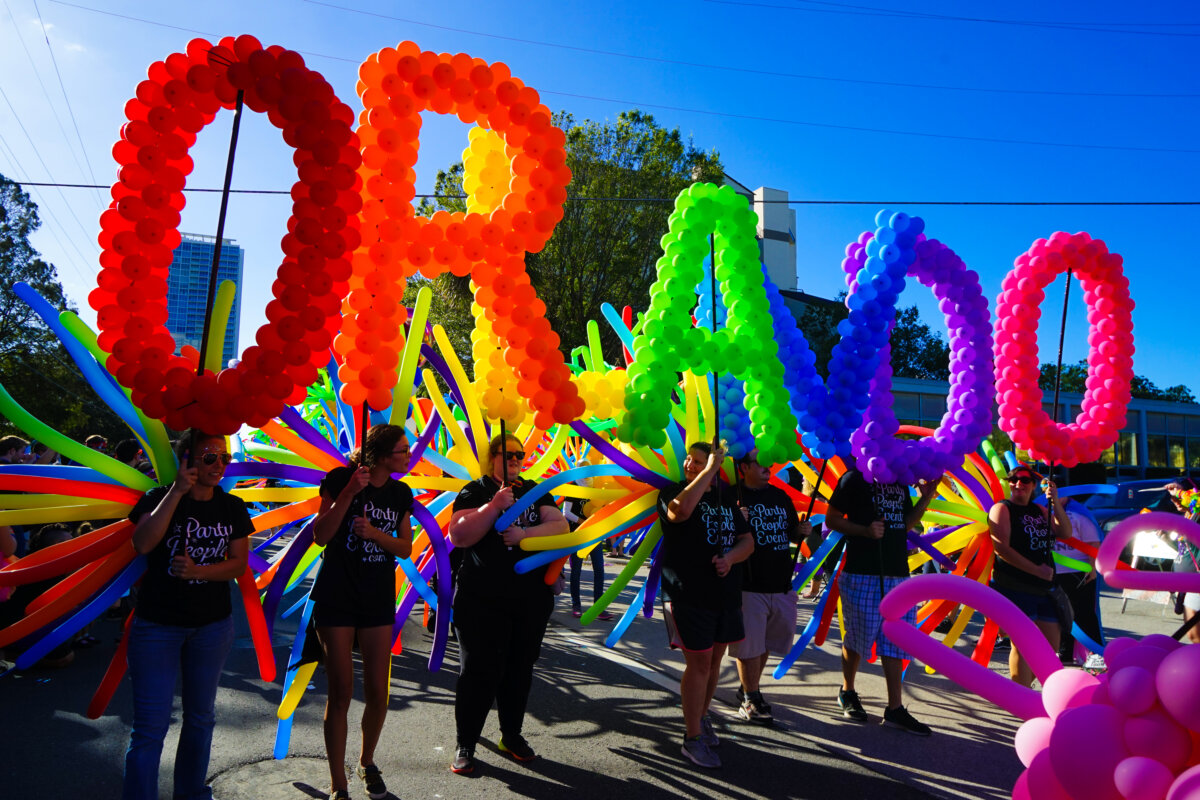 Participants in the Orlando pride parade