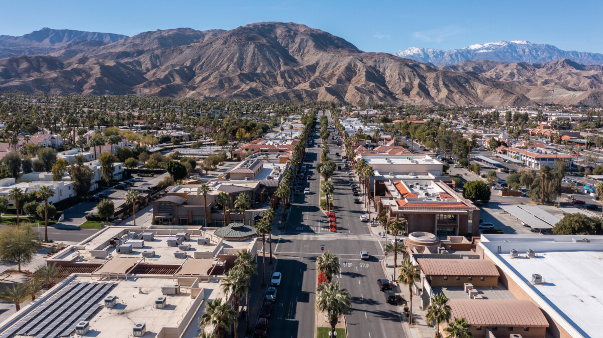 Aerial view of Palm Desert, California