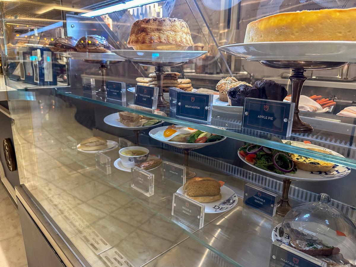 Pastries and desserts display at Grand Dutch Café on Holland America Line cruise ship