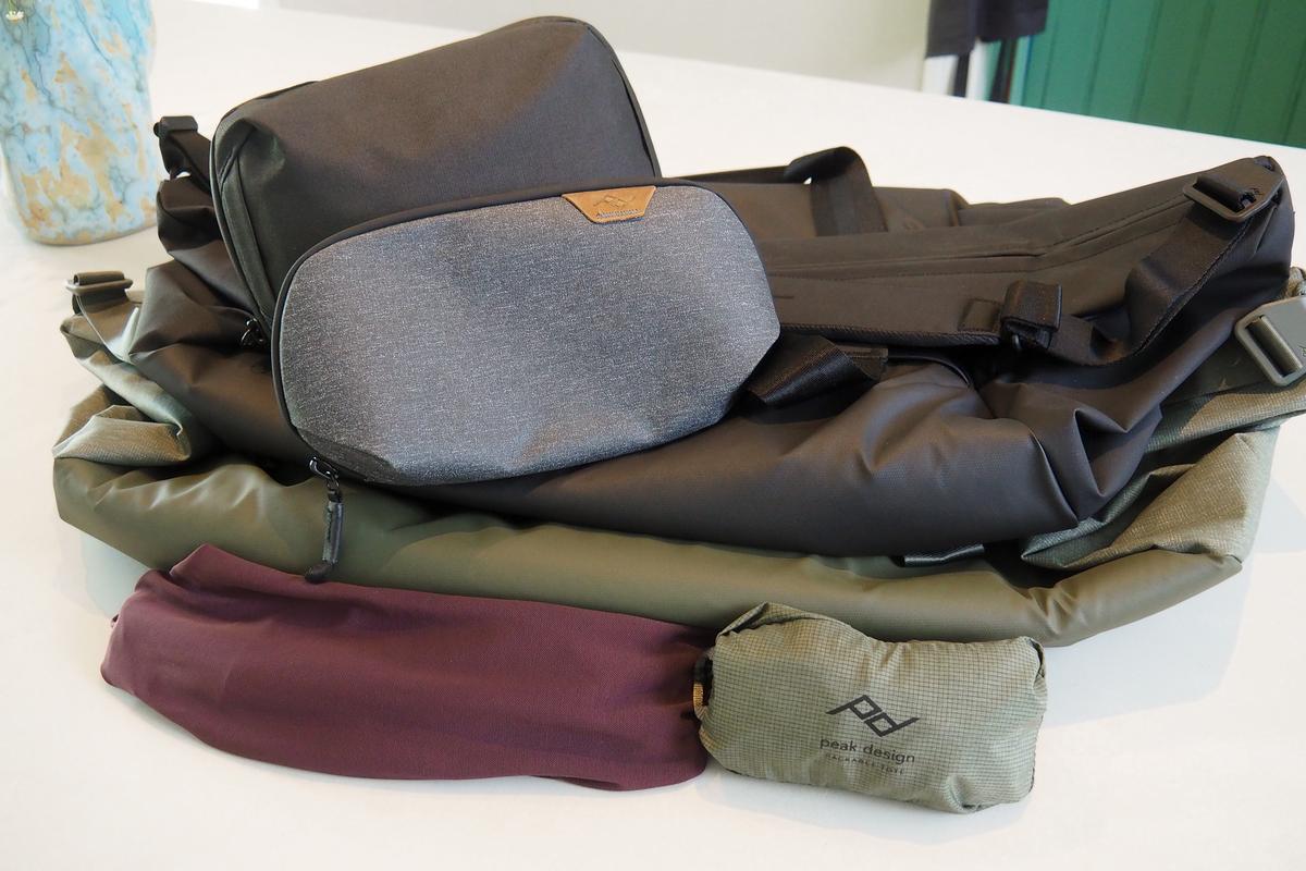  sleek duffel bag, tech pouch, packing cubes, and organizers