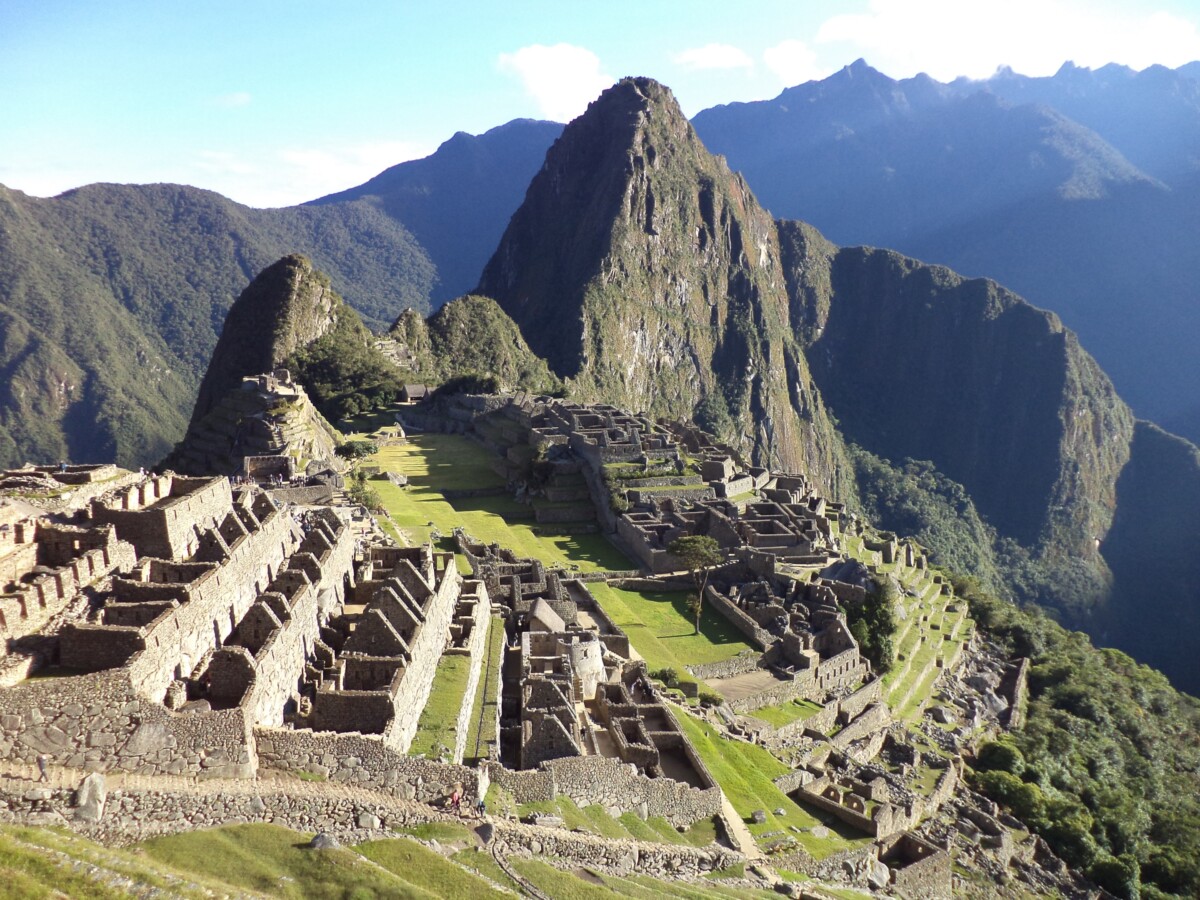 Aerial view of Machu Picchu in Peru