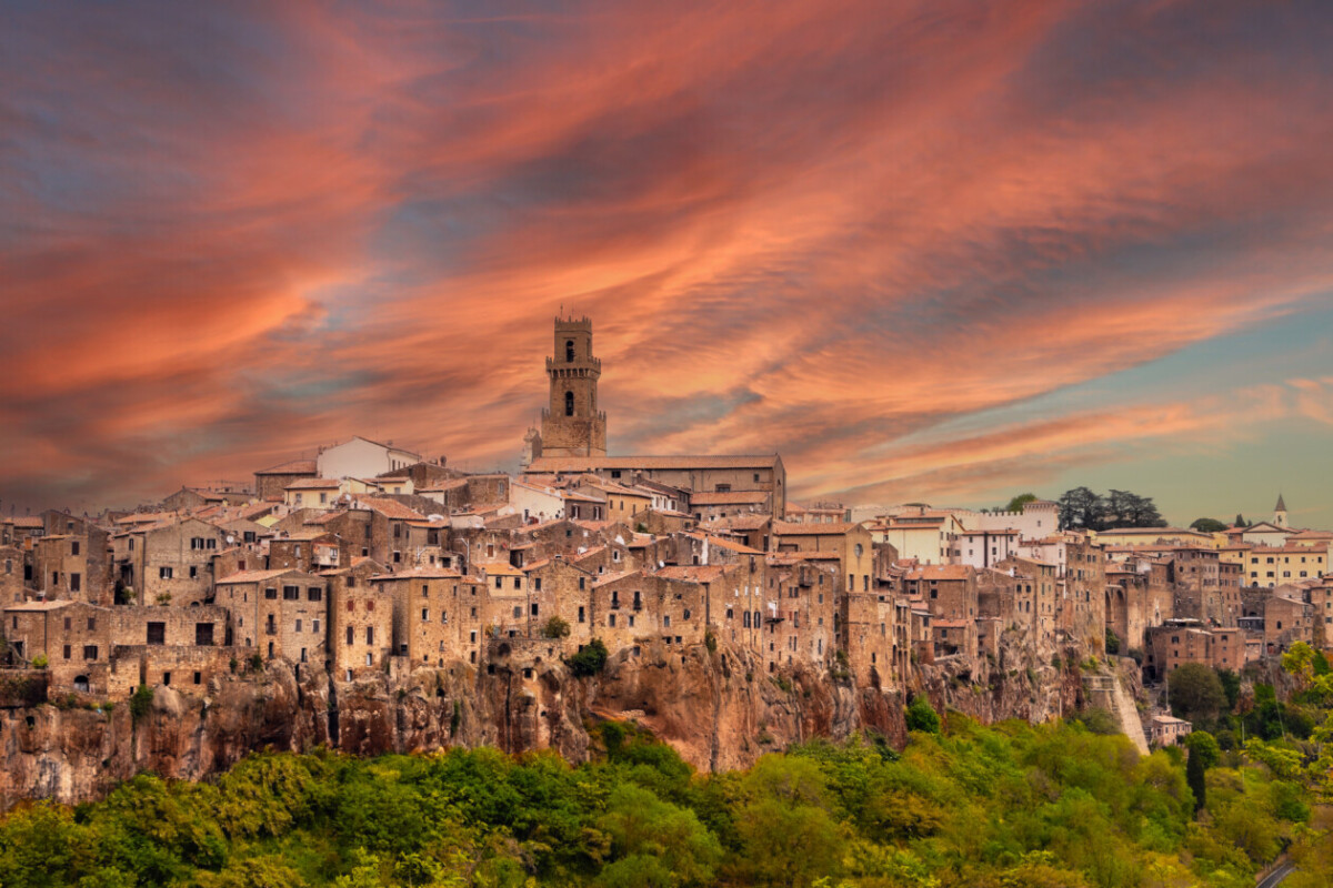 The town's skyline at Pitigliano.