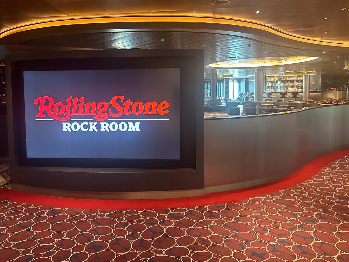 Rolling Stone Rock Room on MS Rotterdam cruise ship, Holland America vibrant bar and live music