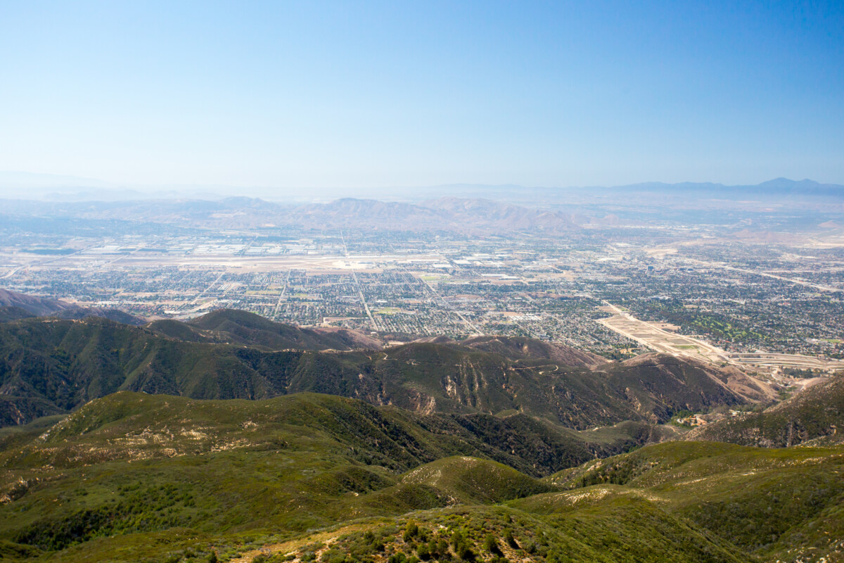 Aerial view of San Bernardino County