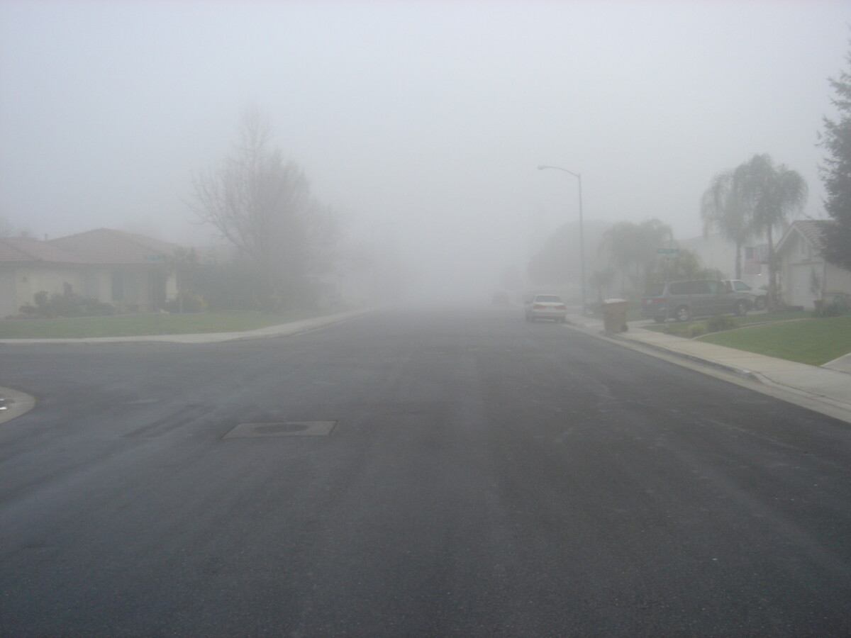 Tule Fog in Bakersfield, California