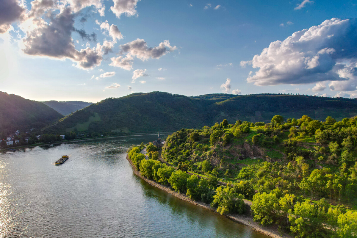 Upper Middle Rhine Valley at Sunset