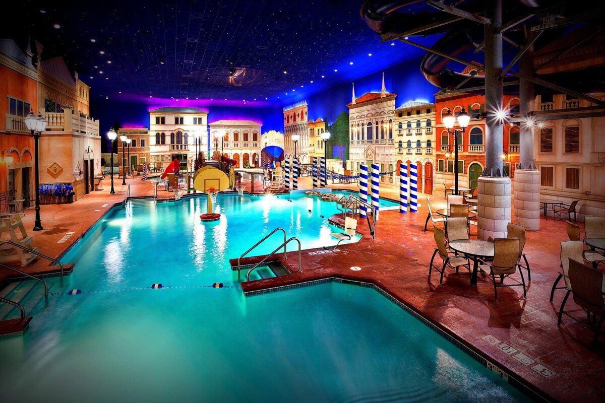 Indoors at the Venetian Indoor Water Park